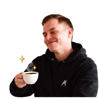 Philipp als animierter Kaffeesticker